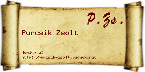 Purcsik Zsolt névjegykártya
